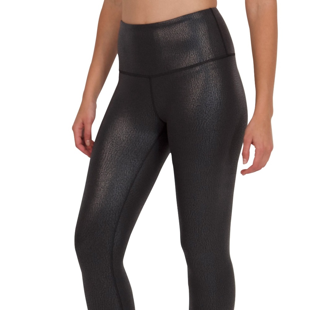 Liquid Black Animal Print Athletic Leggings